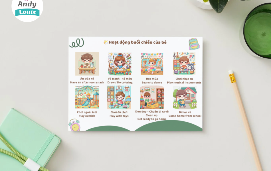 Thời gian biểu một ngày của bé