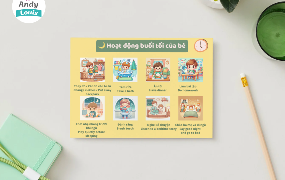 Thời gian biểu một ngày của bé