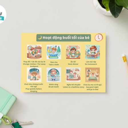 Thời gian biểu một ngày của bé