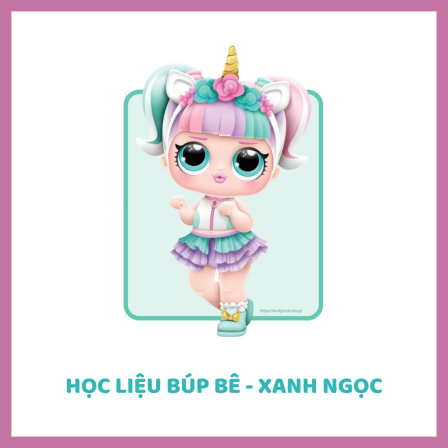Học liệu búp bê - Xanh